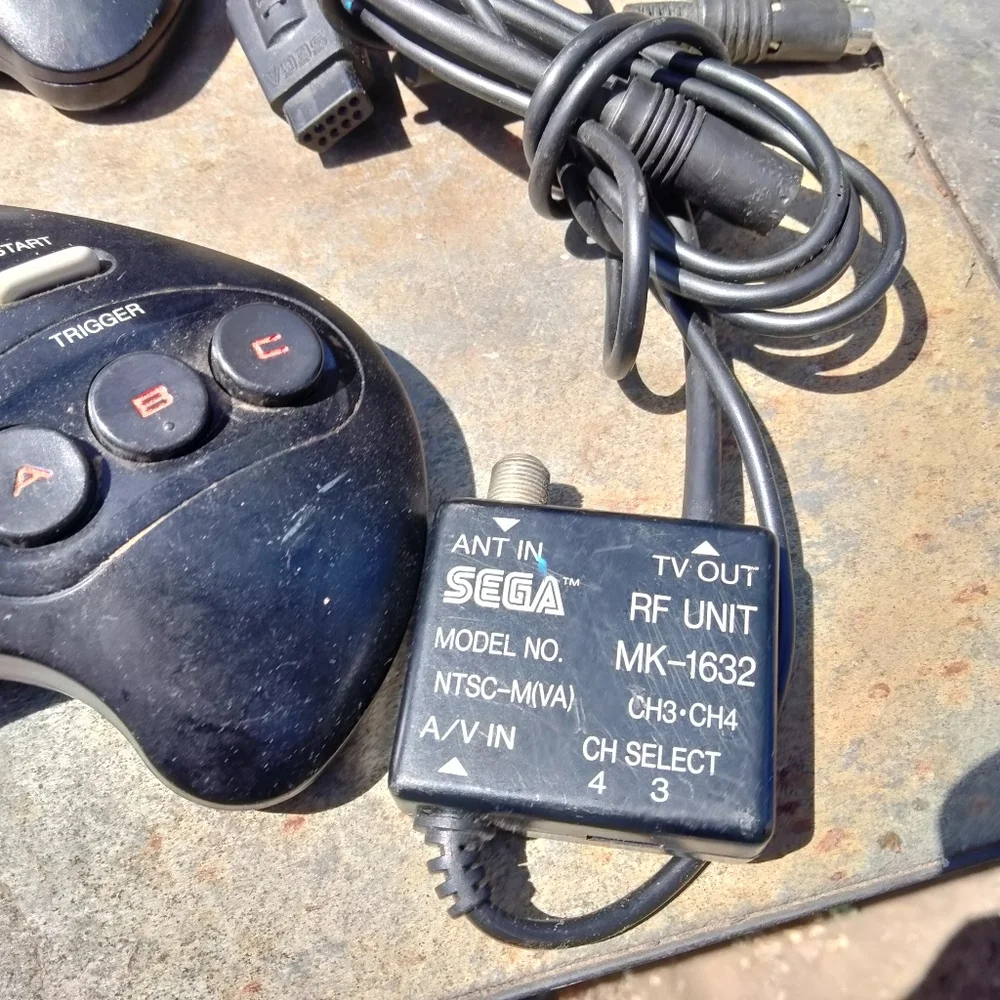 Genesis Classic Black Console with Two Controllers UNTESTED